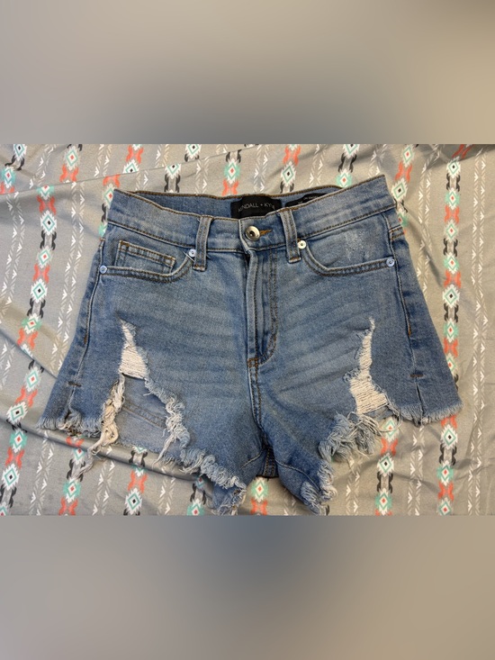 Kendall & Kylie Pants - 🍄Kendall & Kylie Light Blue Distressed Denim Jean Shorts